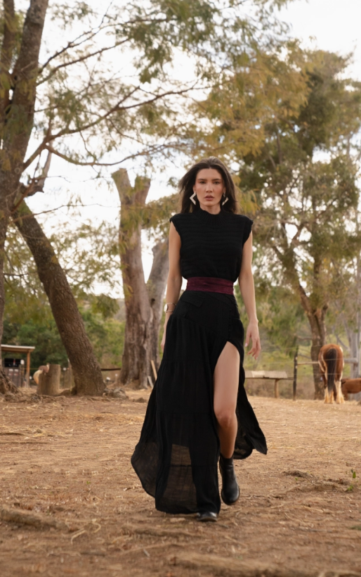 Wrap Belt - Berry Suede