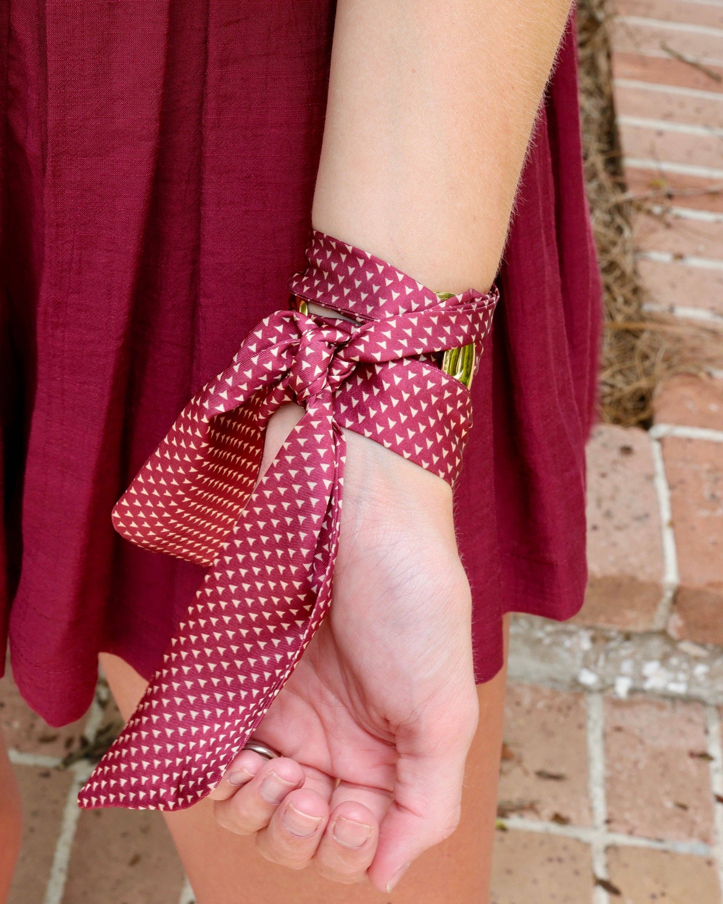 Serafina Scarf Bracelet Garnet