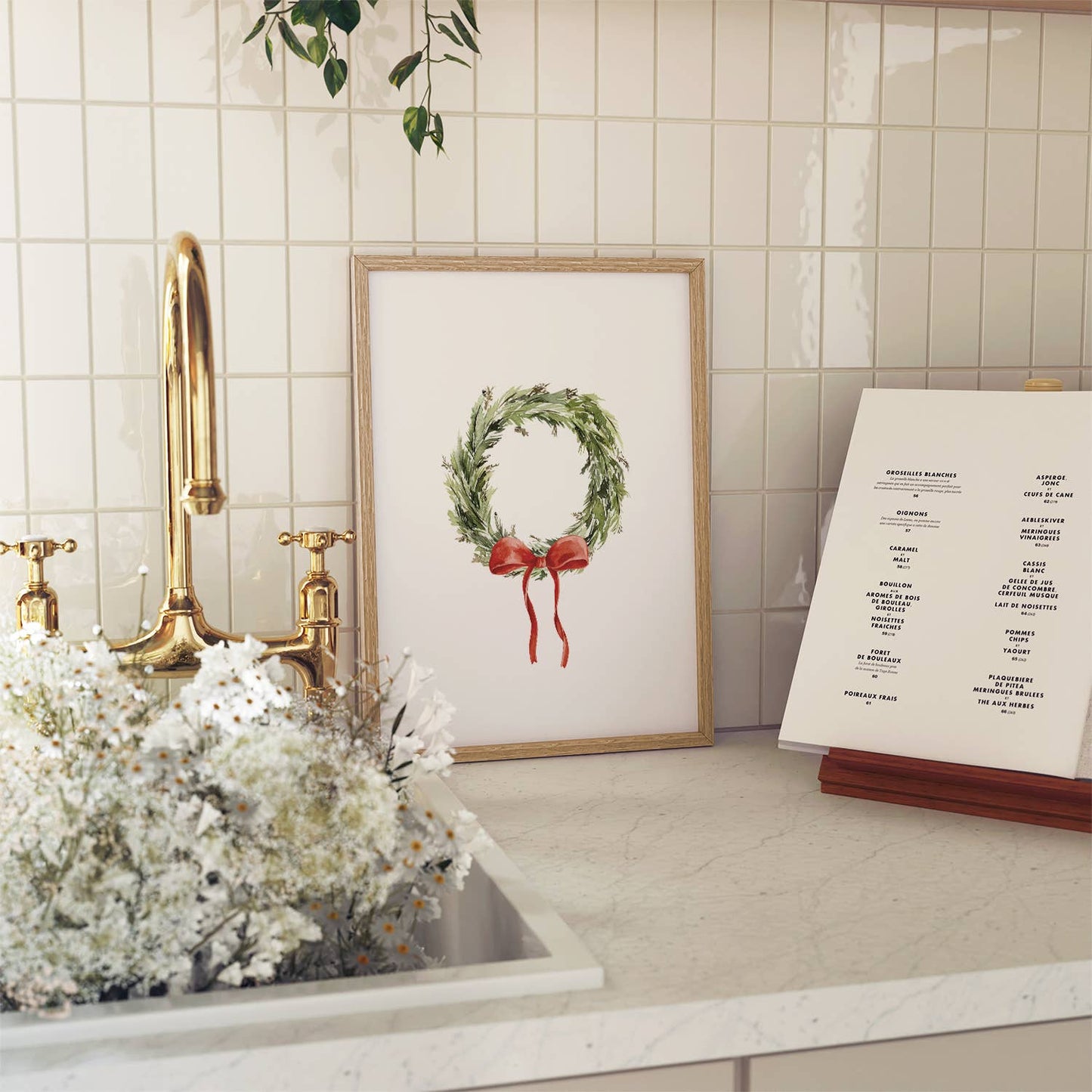 Christmas Wreath Art Print