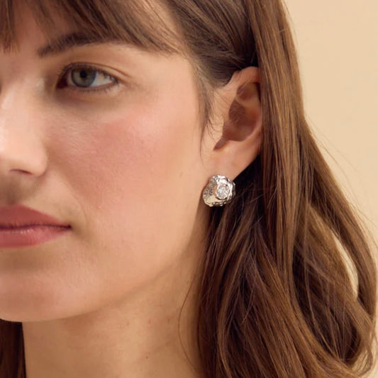 Brackish CANNONBOROUGH RHODIUM PLATED STUD EARRING