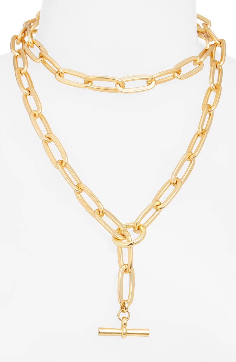 Bold Thick Link Long Chain Necklace