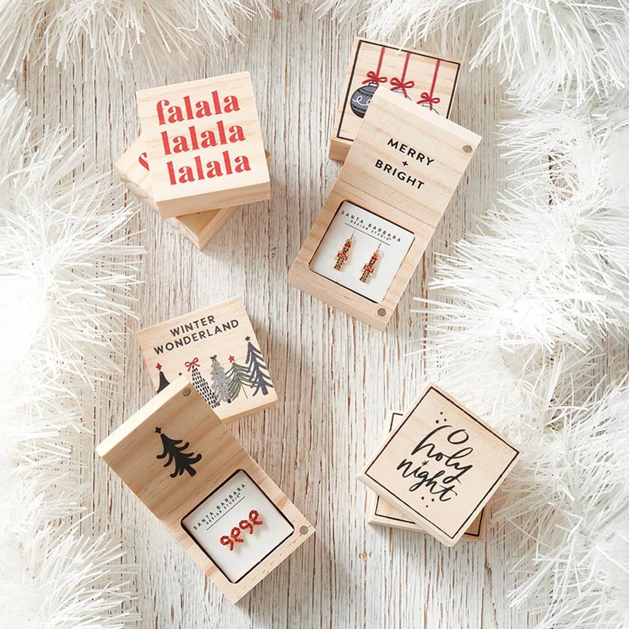 Treasure Box Earrings - Winter Wonderland