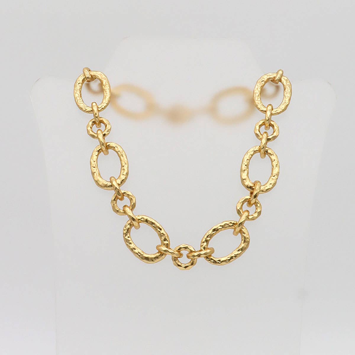 Hammered Link Collar Necklace