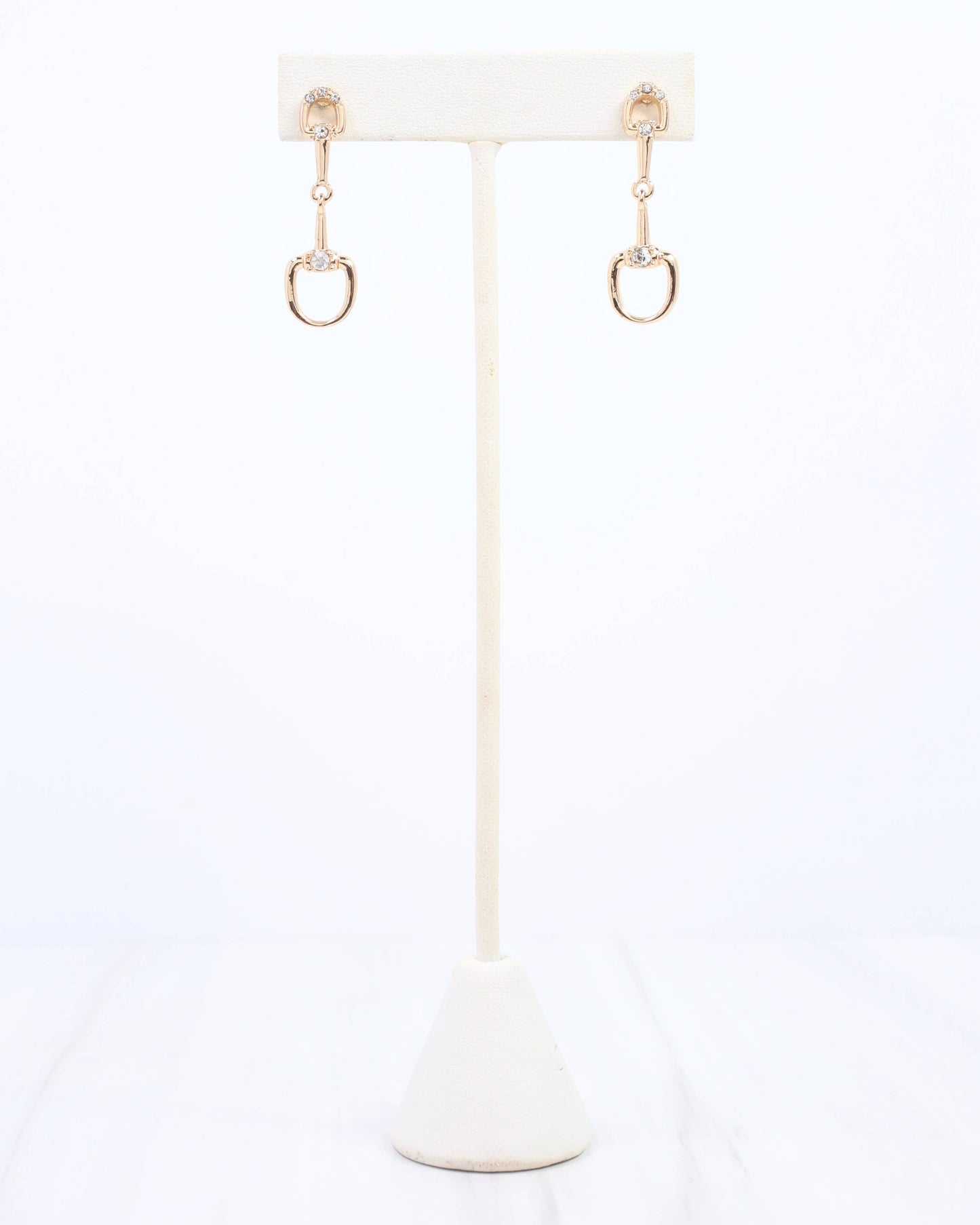Haney Horsebit Drop Earring Gold