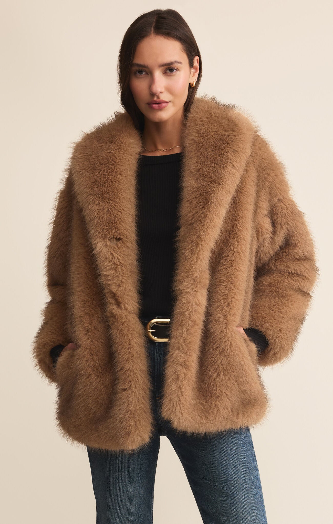 Z Supply LOGAN FAUX FUR COAT