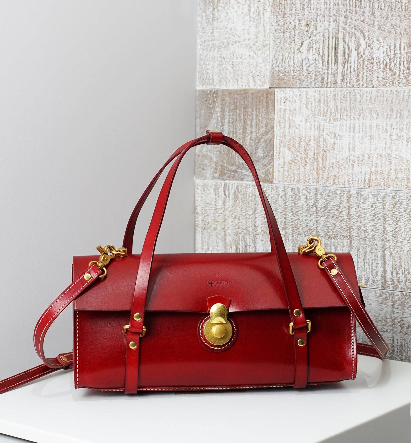 Vive 2.0 Classic Baguette Satchel- Ruby