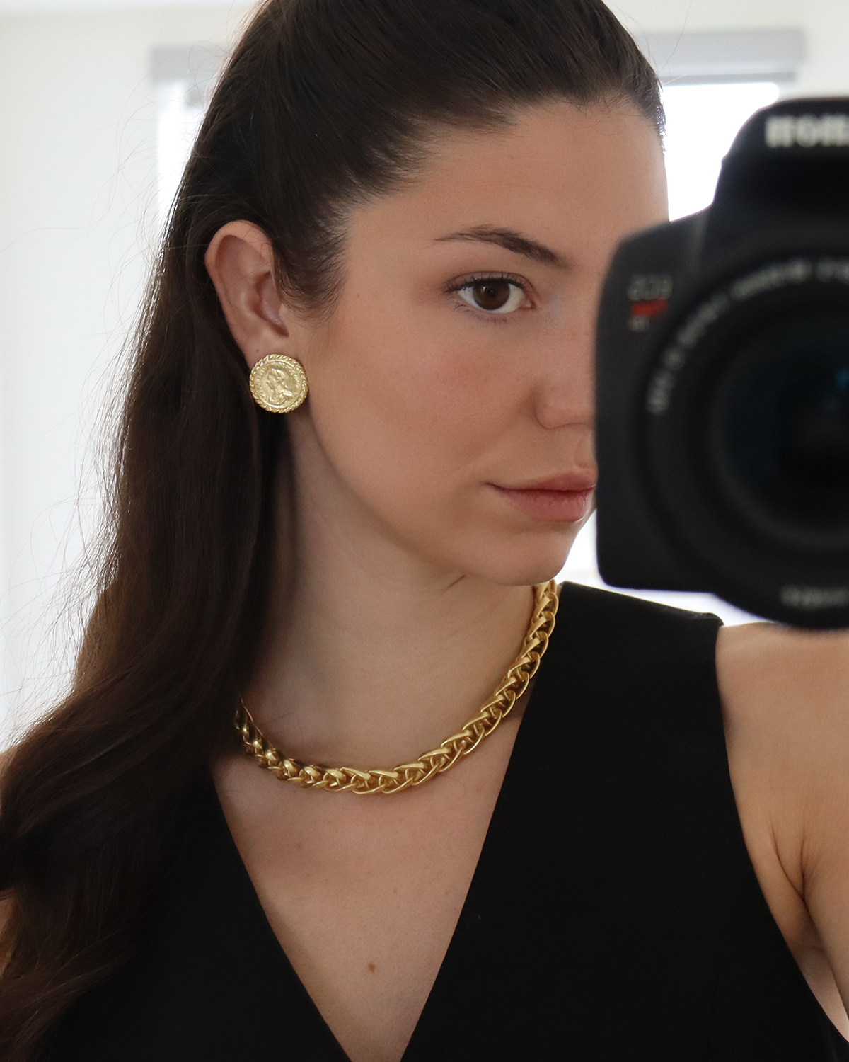 Old World Coin Stud Earrings: Vintage Charm