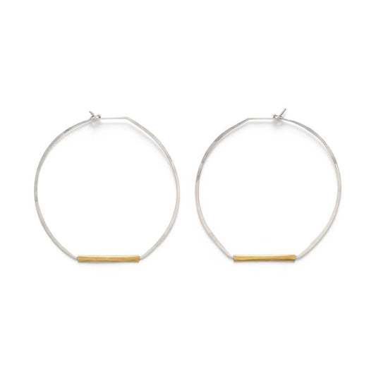 Handcrafted Mixed Metal Hoops