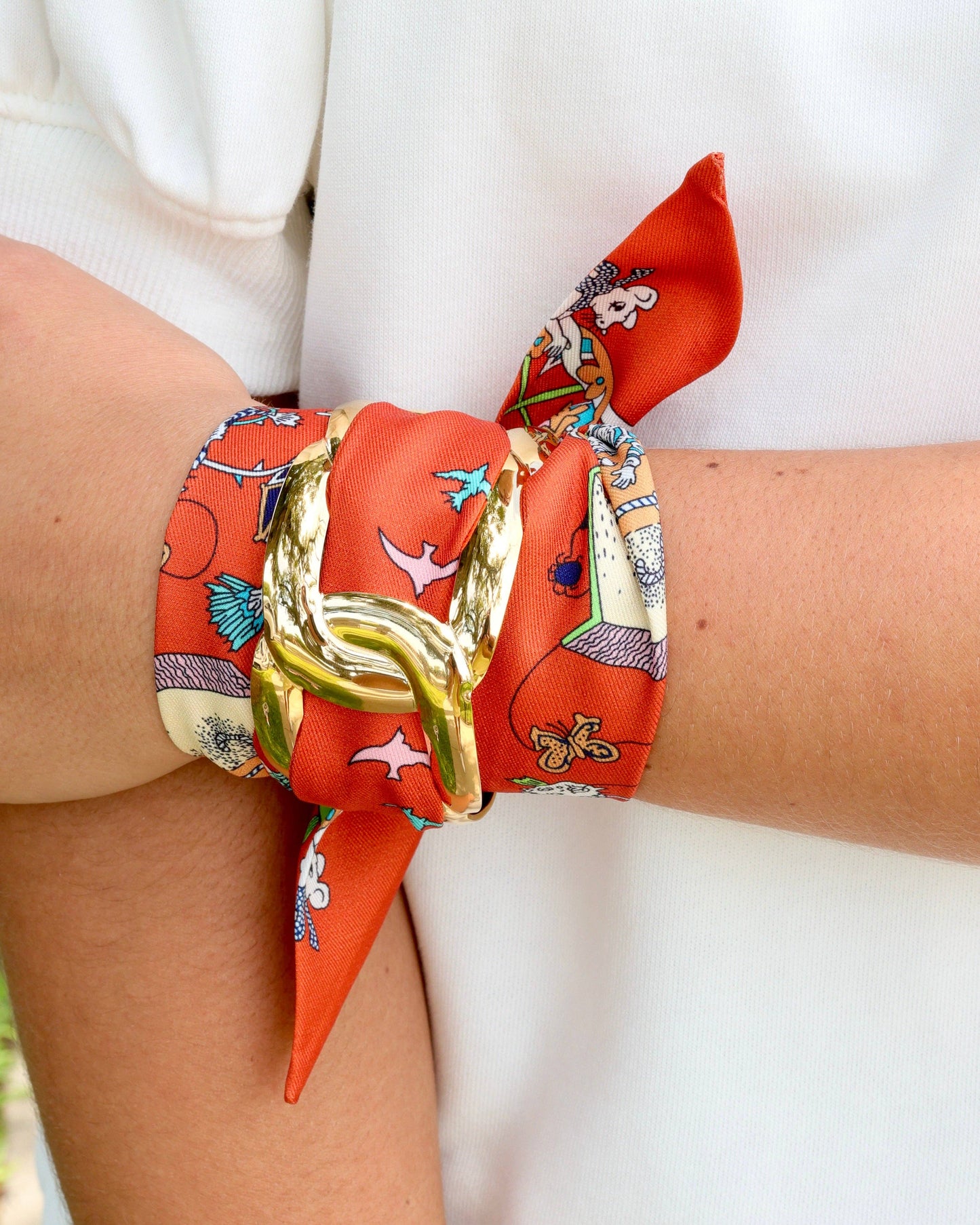 Sedgefield Scarf Bracelet Orange Multi