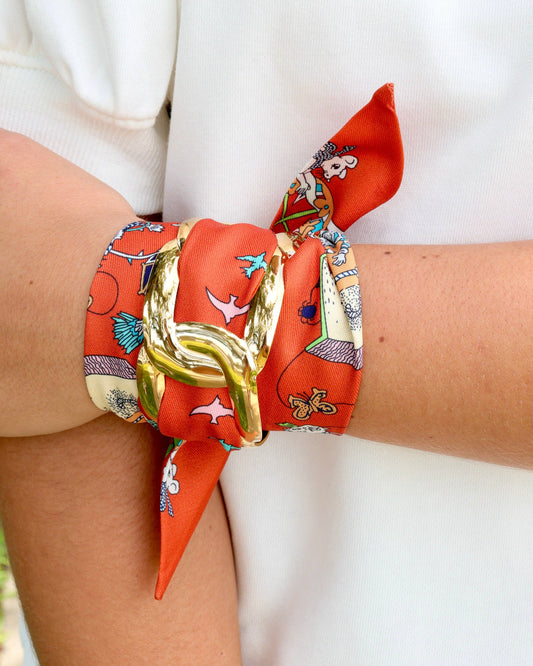Sedgefield Scarf Bracelet Orange Multi