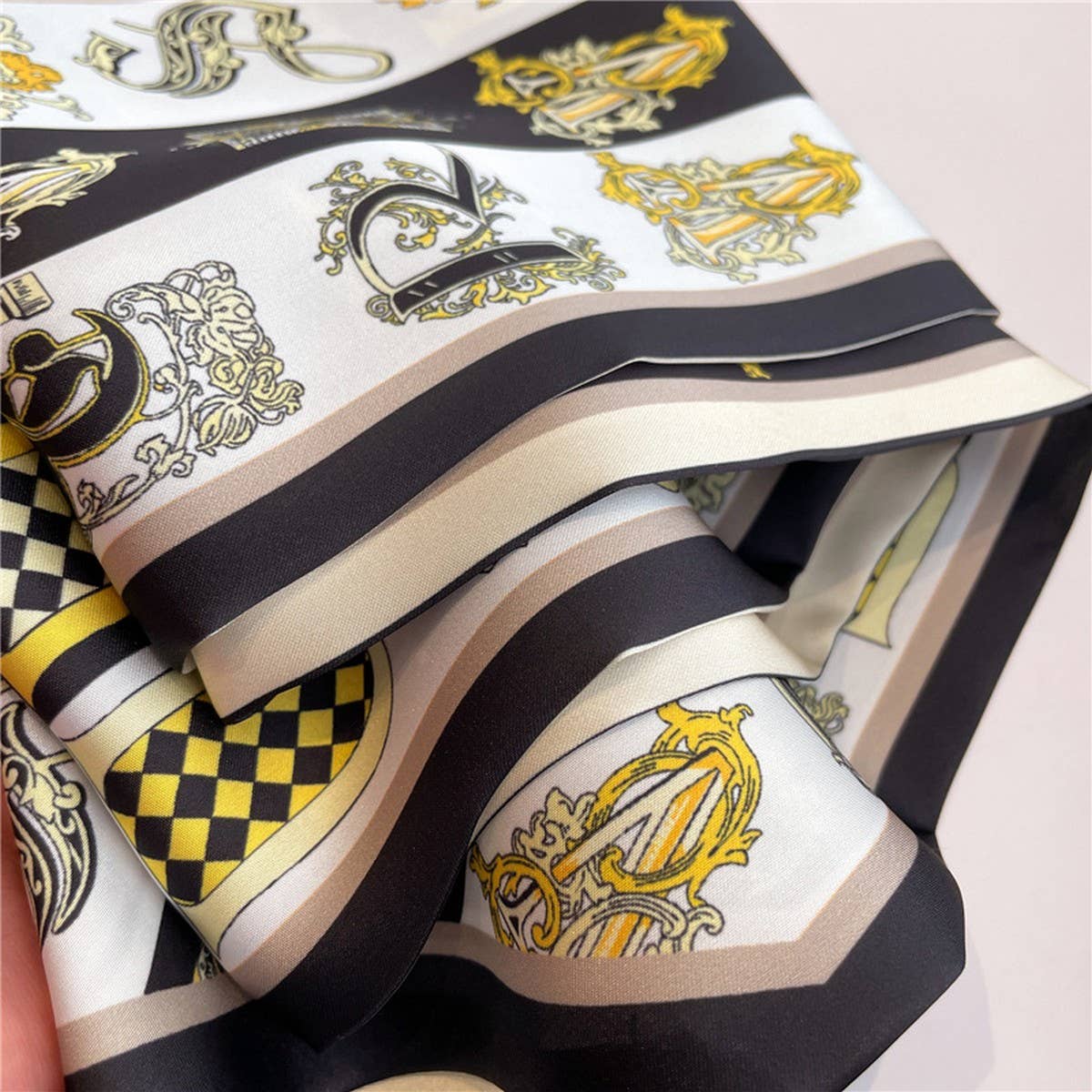 THIN SCARF FASHION PRINT RIBBON HEAD SCARF_CWASC1511