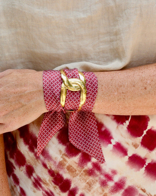 Serafina Scarf Bracelet Burgundy