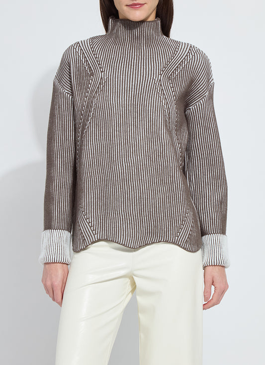 Lysse Hyacinth Cozy Rib Scallop Edge Pullover