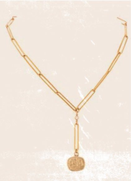 T&T Mahpiya Paperclip Coin Necklace