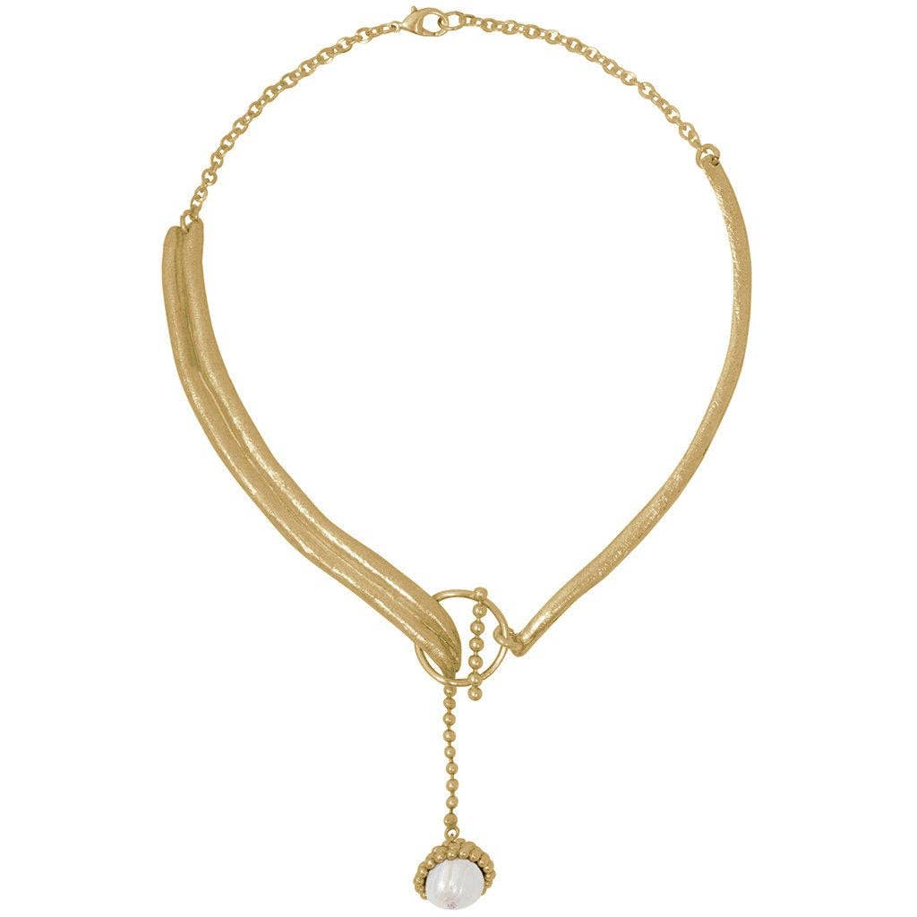 Pearl Drop Collar Necklace - Black Friday