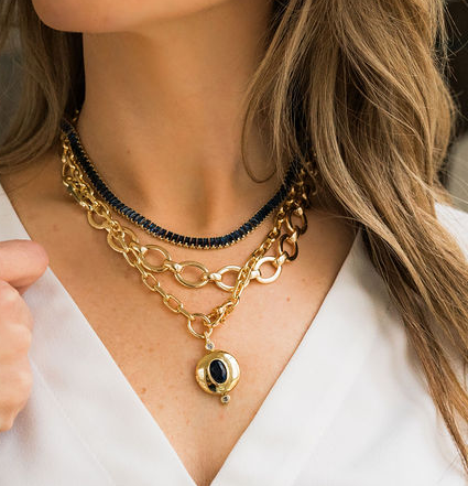 Azra Blue Locket Necklace