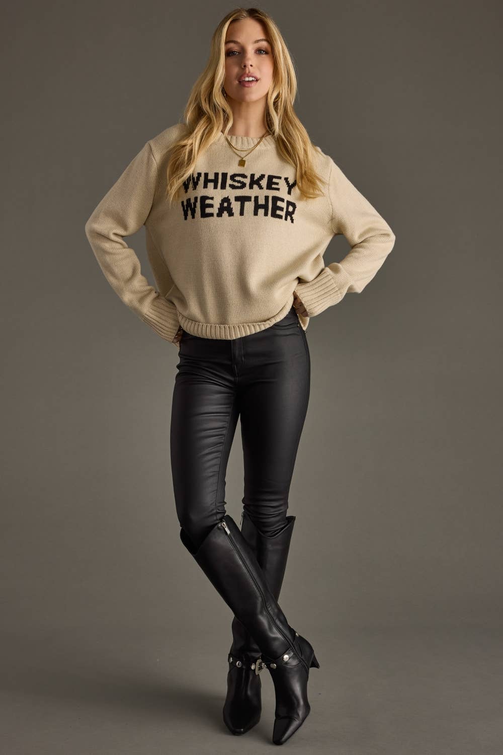 Lt. Tan Whiskey Weather Sweater*