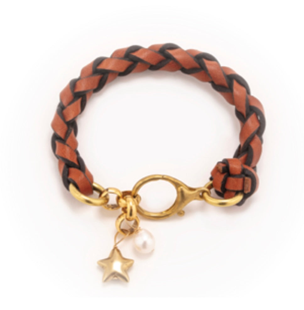 T&T braided, Italian leather bracelets