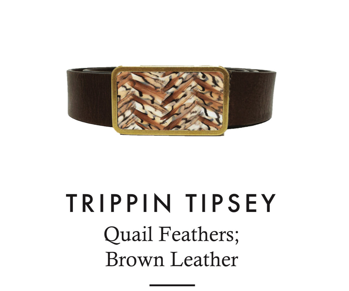 Brackish Trippin Tipsy Quail Belt