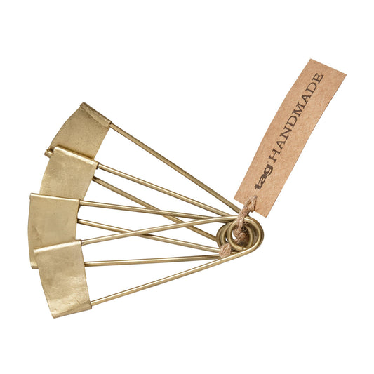 SALE Safety Pin Napkin Ring Set of 4 - Antique Gold
