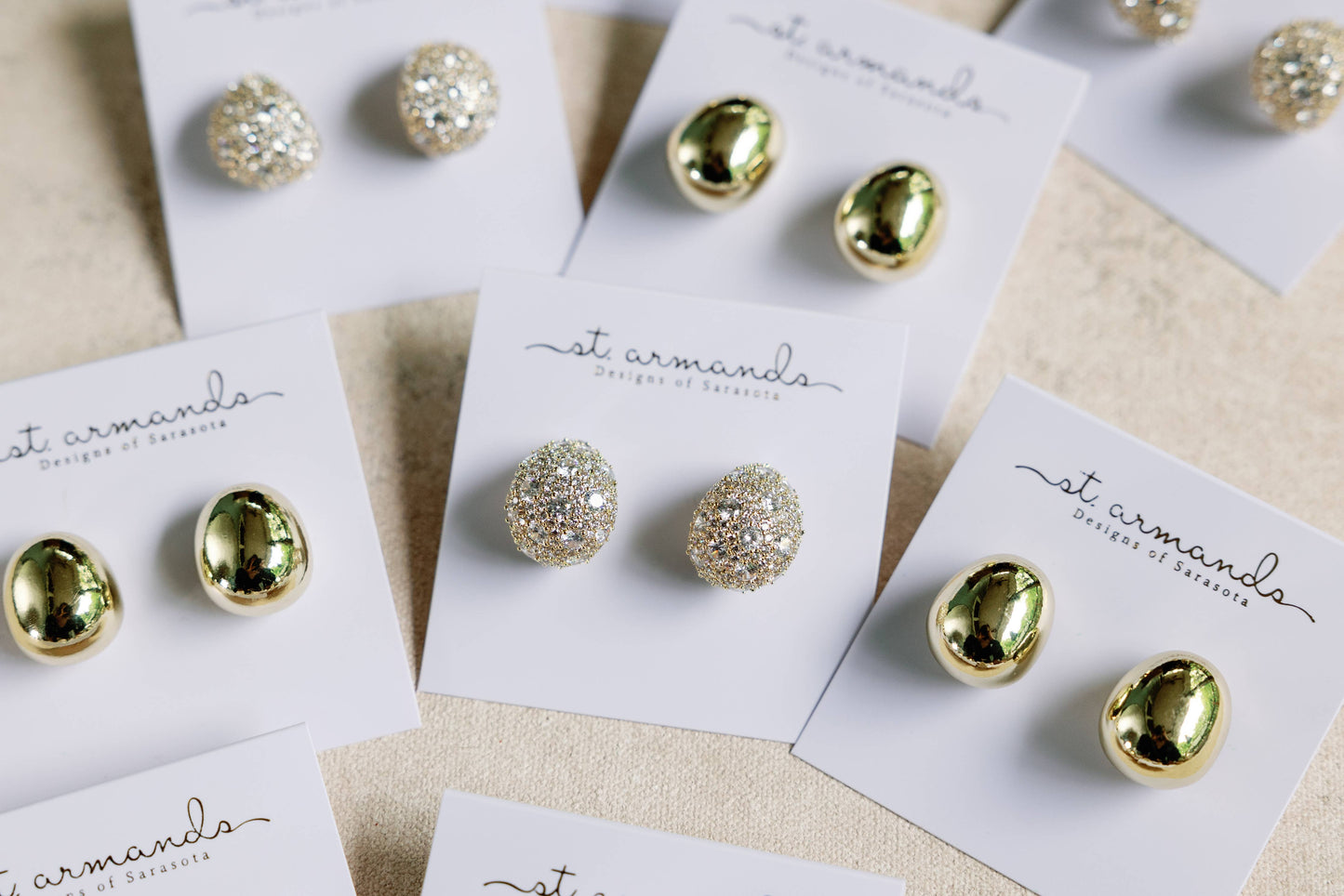 Pave Crystal Gumdrop Holiday Statement Earrings