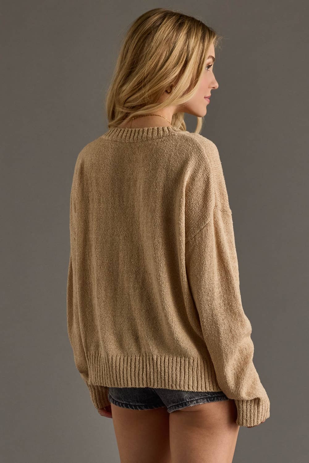 Tan Whiskey Weather Lightweight Sweater *