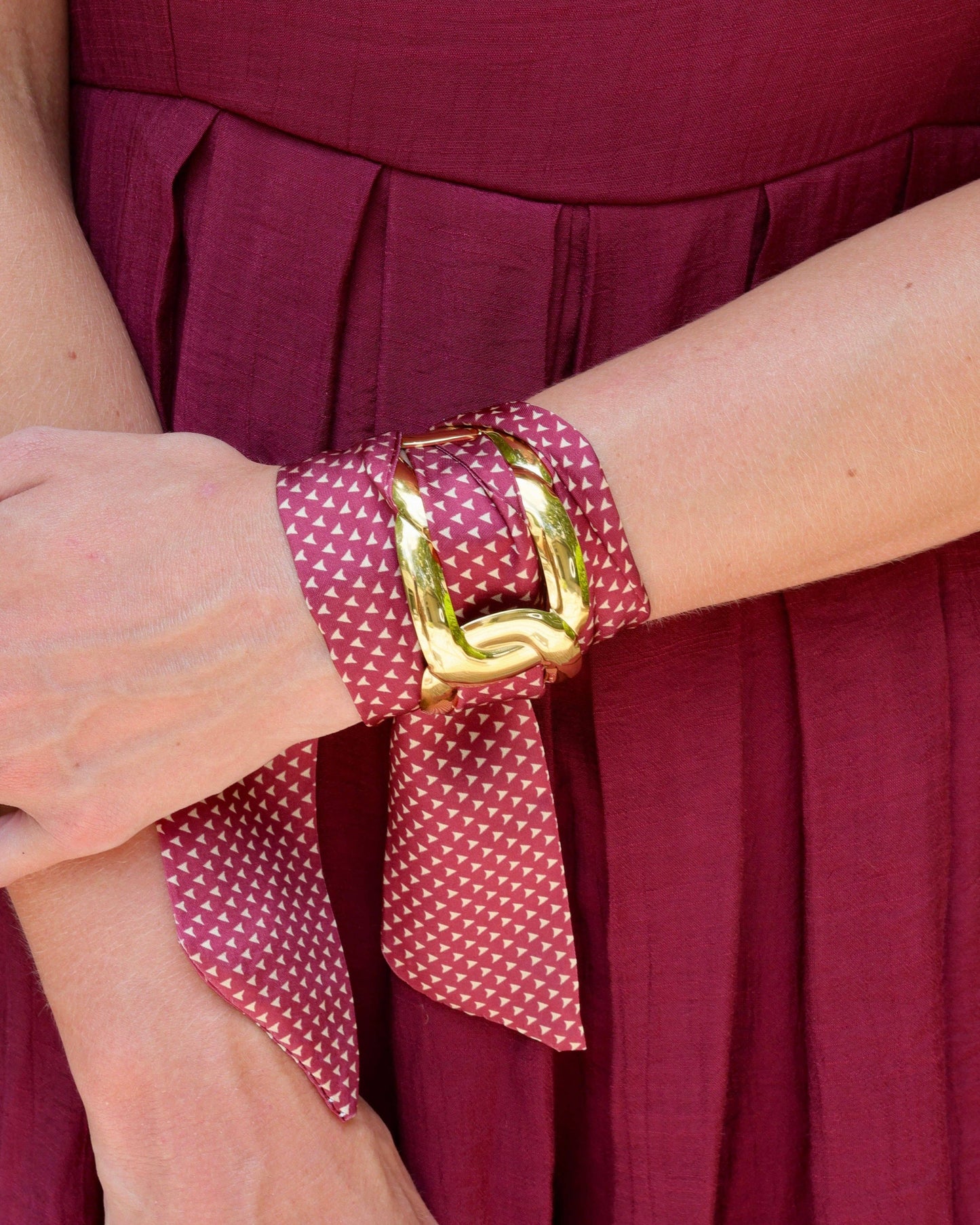 Serafina Scarf Bracelet Garnet