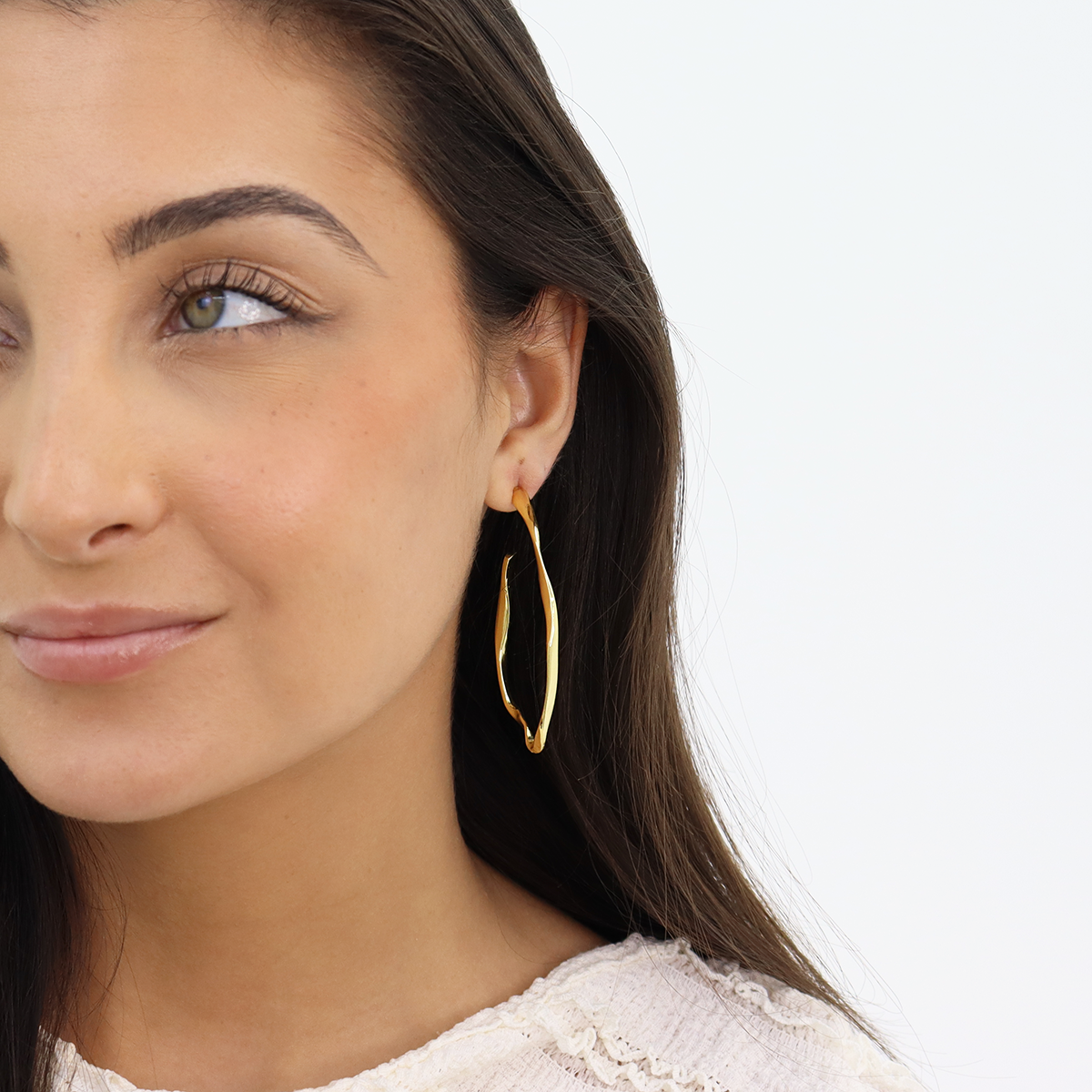 Irregular Thin Hoop Earrings | Bold & Unique Design