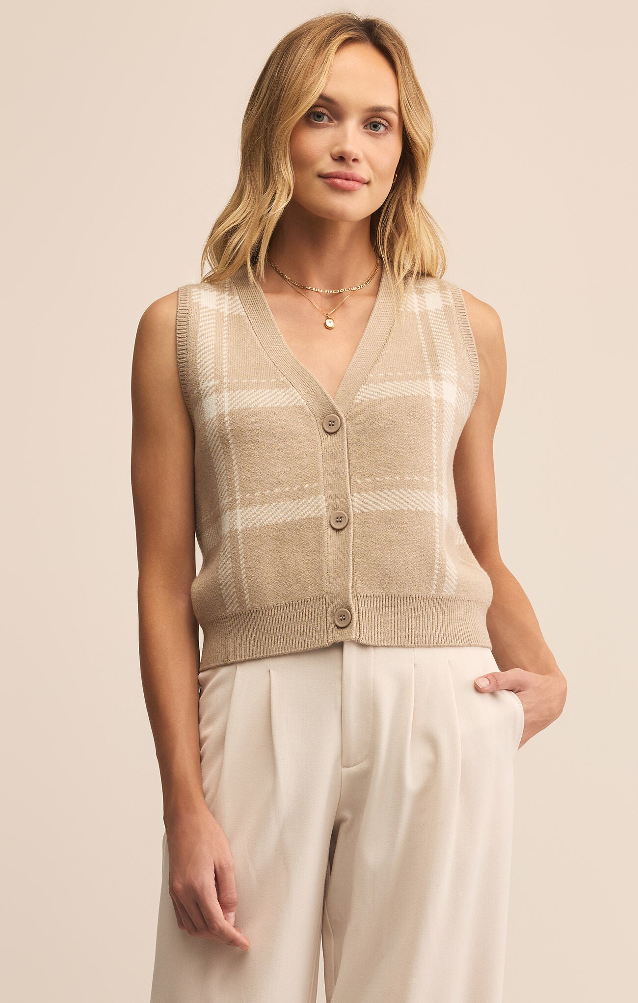 Z Supply Oliver Plaid Sweater Vest