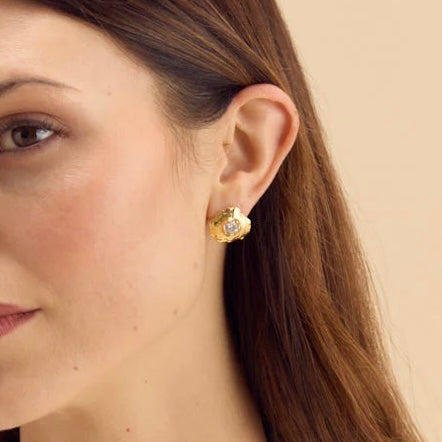 Brackish CANNONBOROUGH GOLD PLATED STUD EARRING