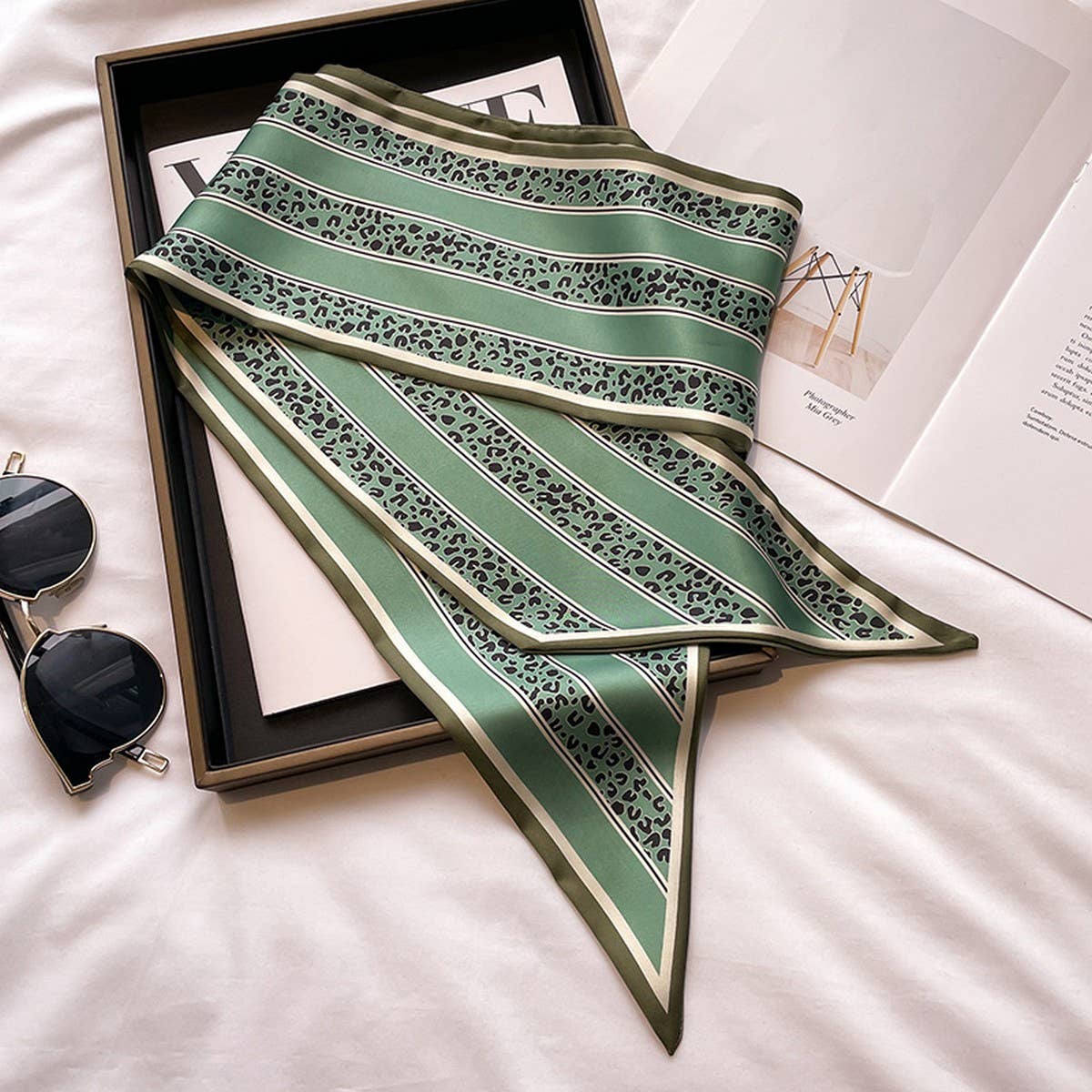 Women’s Long Silk Scarf – Stylish Neck Accessory_CWASC03144