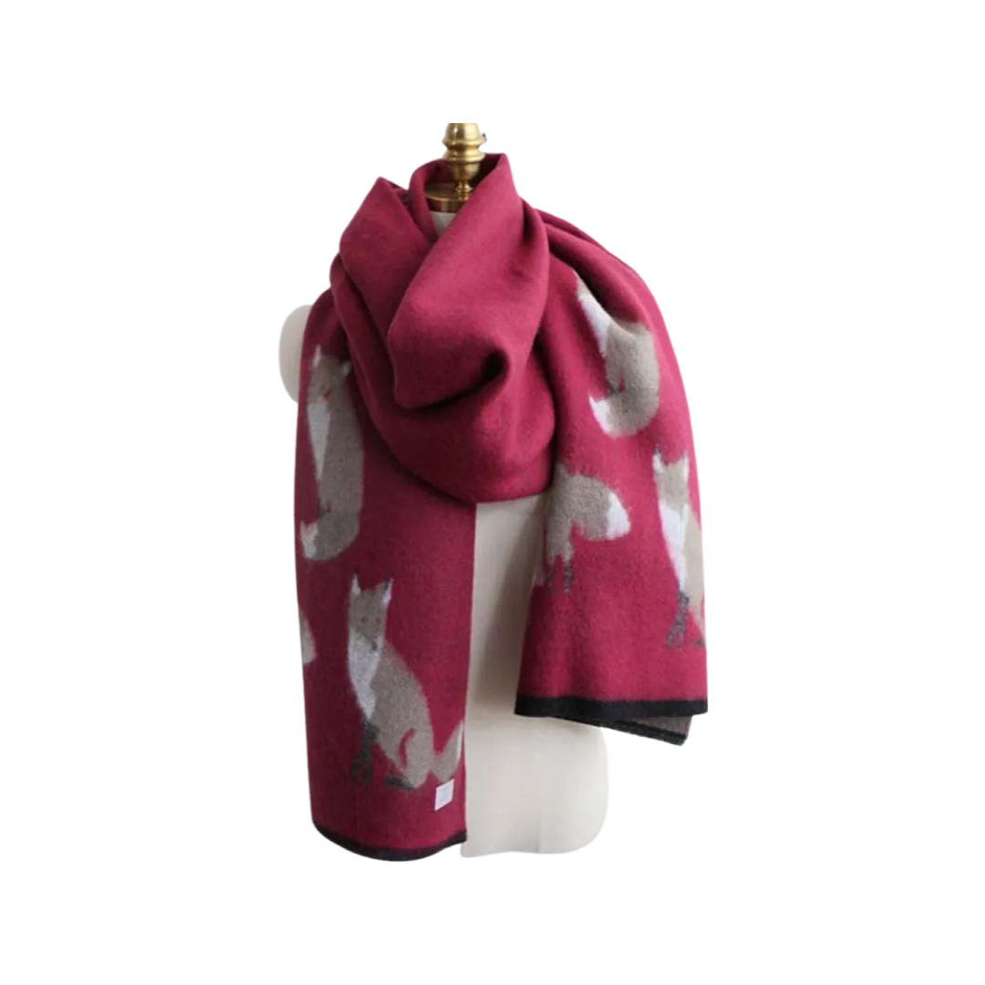 Tallyho Mr Fox Wool Blend Winter Scarf Shawl