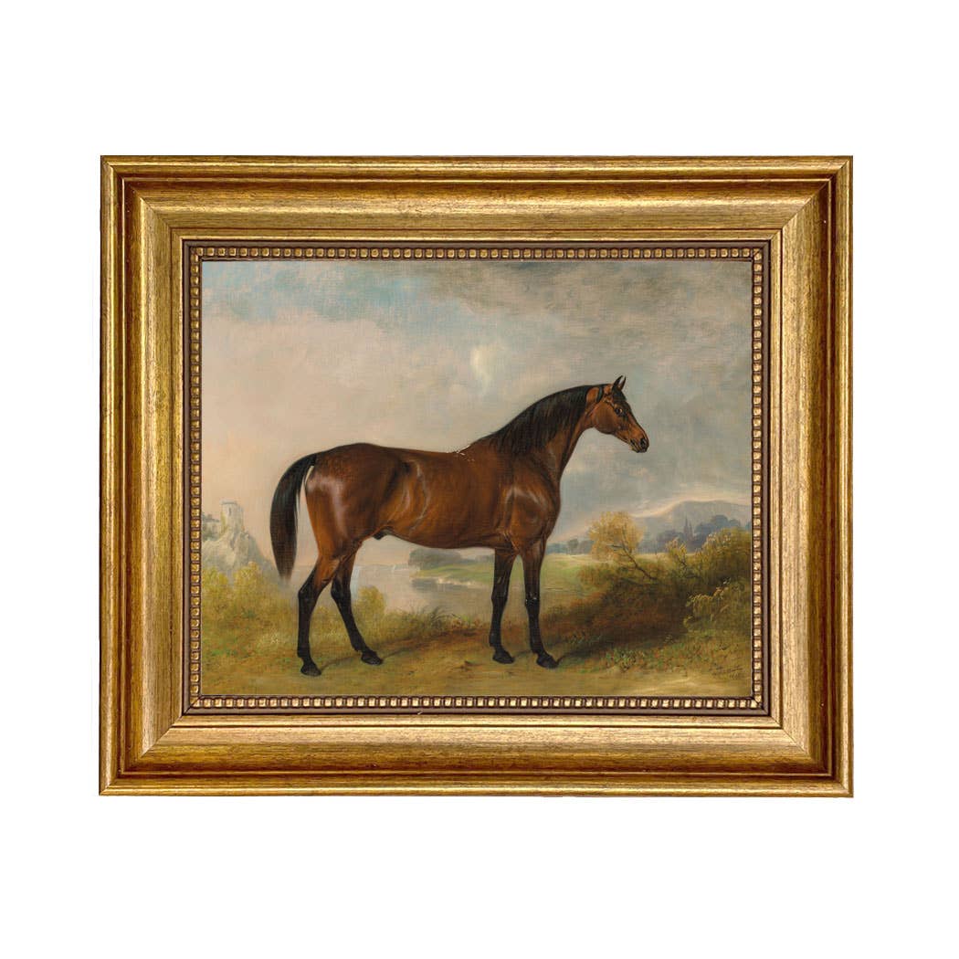 A Bay Hunter Framed Oil Painting Print on Canvas