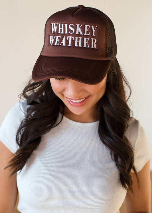 Brown Whiskey Weather Trucker Hat