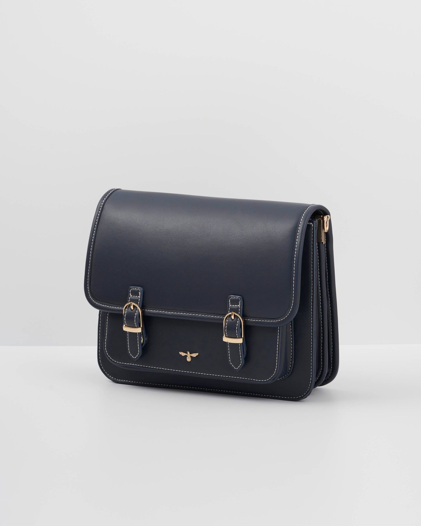 Running Bunny Ditsy Navy Satchel