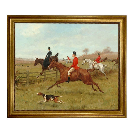 The Chase, Fox Hunting Oil Painting Print Reproduction