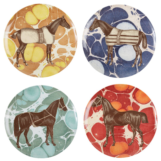 EQUUS DINNER PLATES SET OF FOUR
