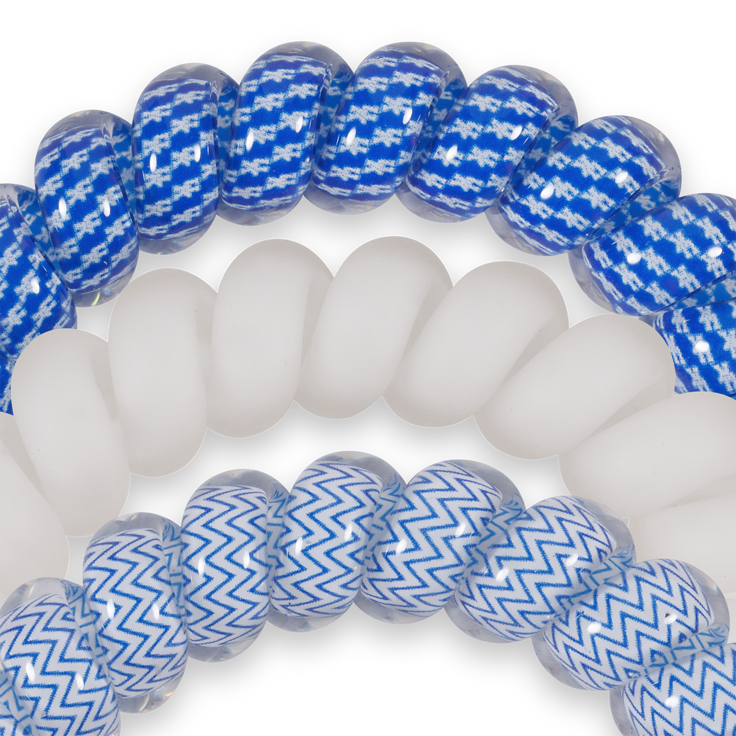 Spiral Hair Coils | Large | Go Big Blue! Hair Ties