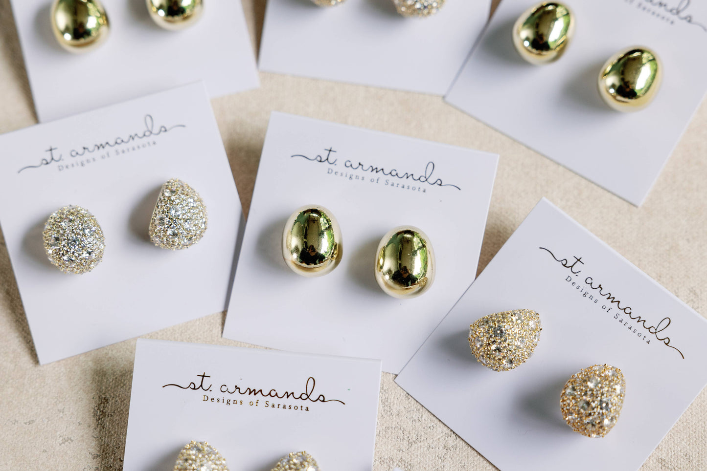 Pave Crystal Gumdrop Holiday Statement Earrings