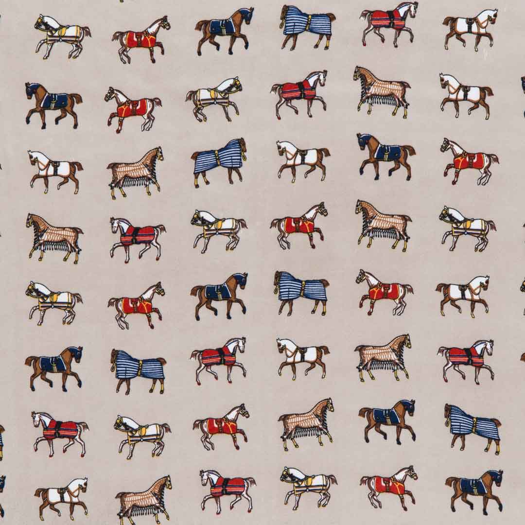 Hunt Club - Stylized Equestrian Scarf in Taupe