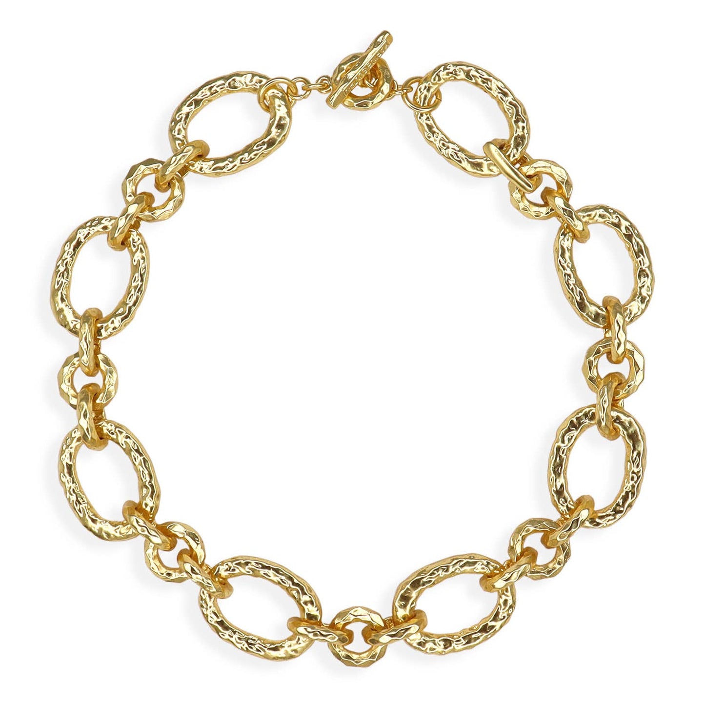 Hammered Link Collar Necklace