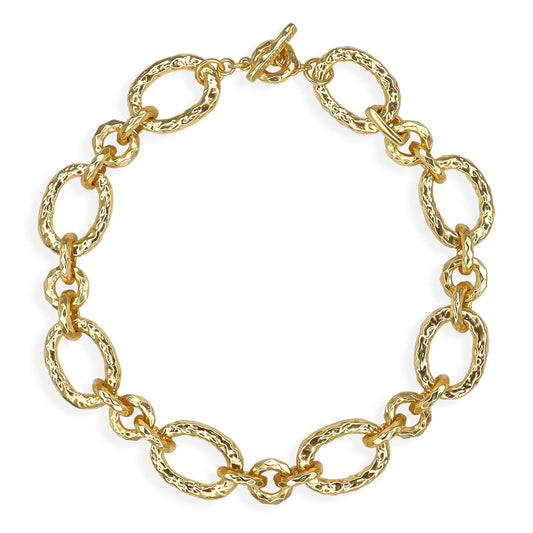 Hammered Link Collar Necklace