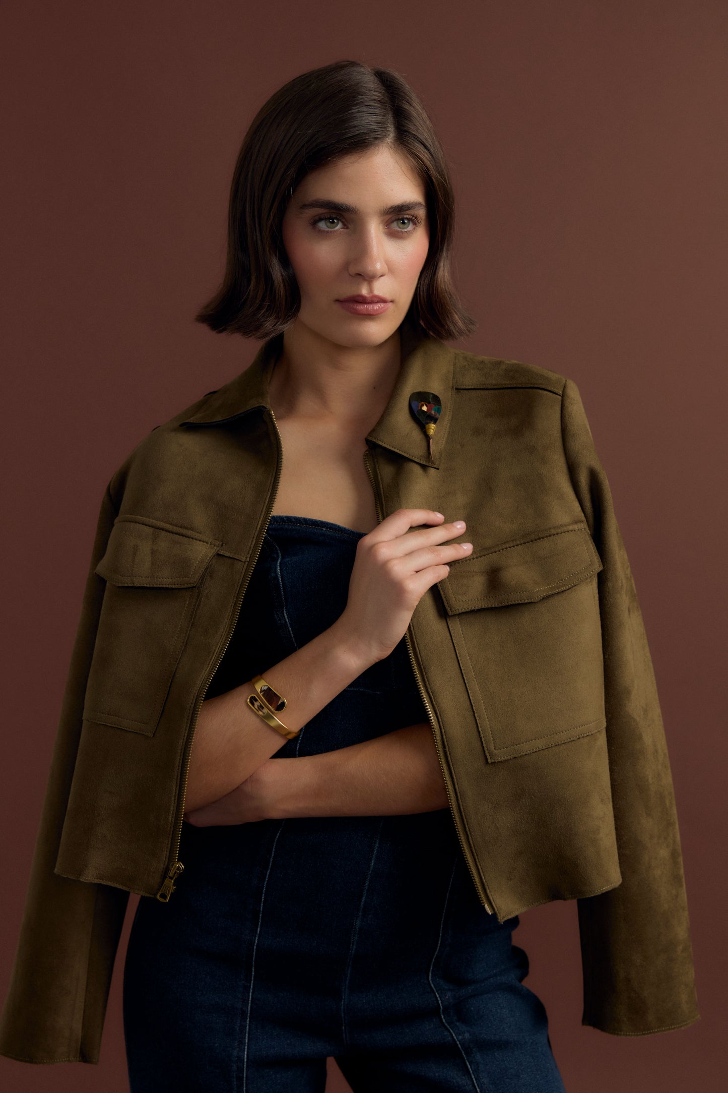 Brackish Ari Bezel Hinge Cuff