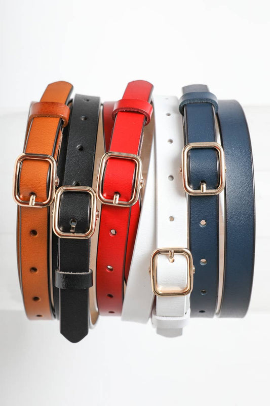 Versatile Skinny Leather Belt – Perfect for Any Outfit 💫