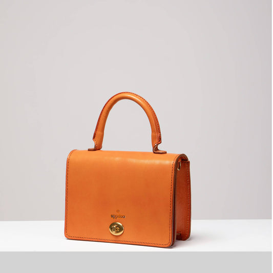 Turn-Loc Mini Satchel - Tan