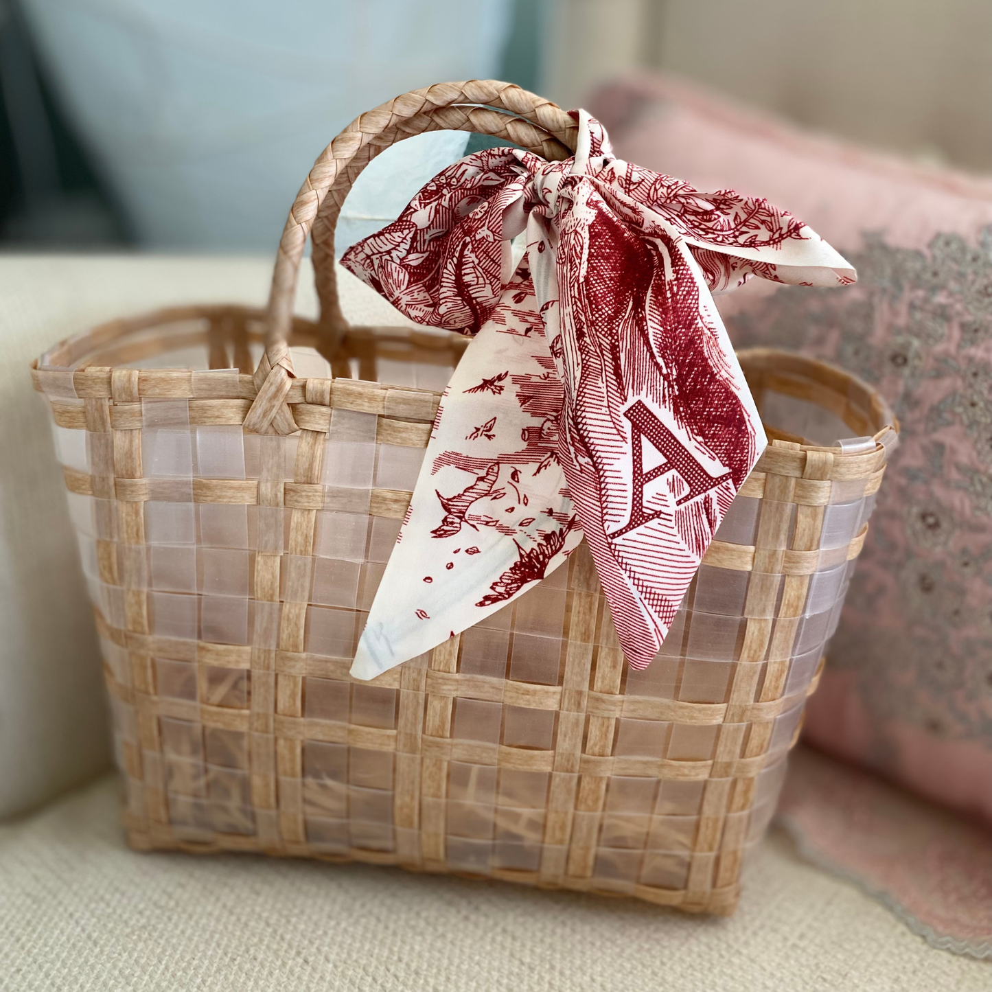 Initial Silk Scarf – Personalized Gift Accent for Her