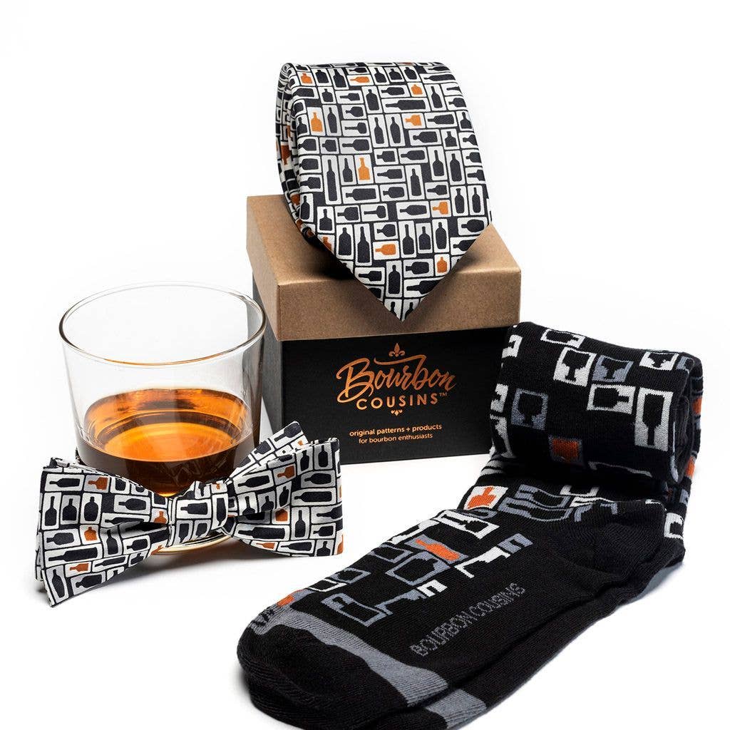 Retro Bourbon Socks - Black + Copper