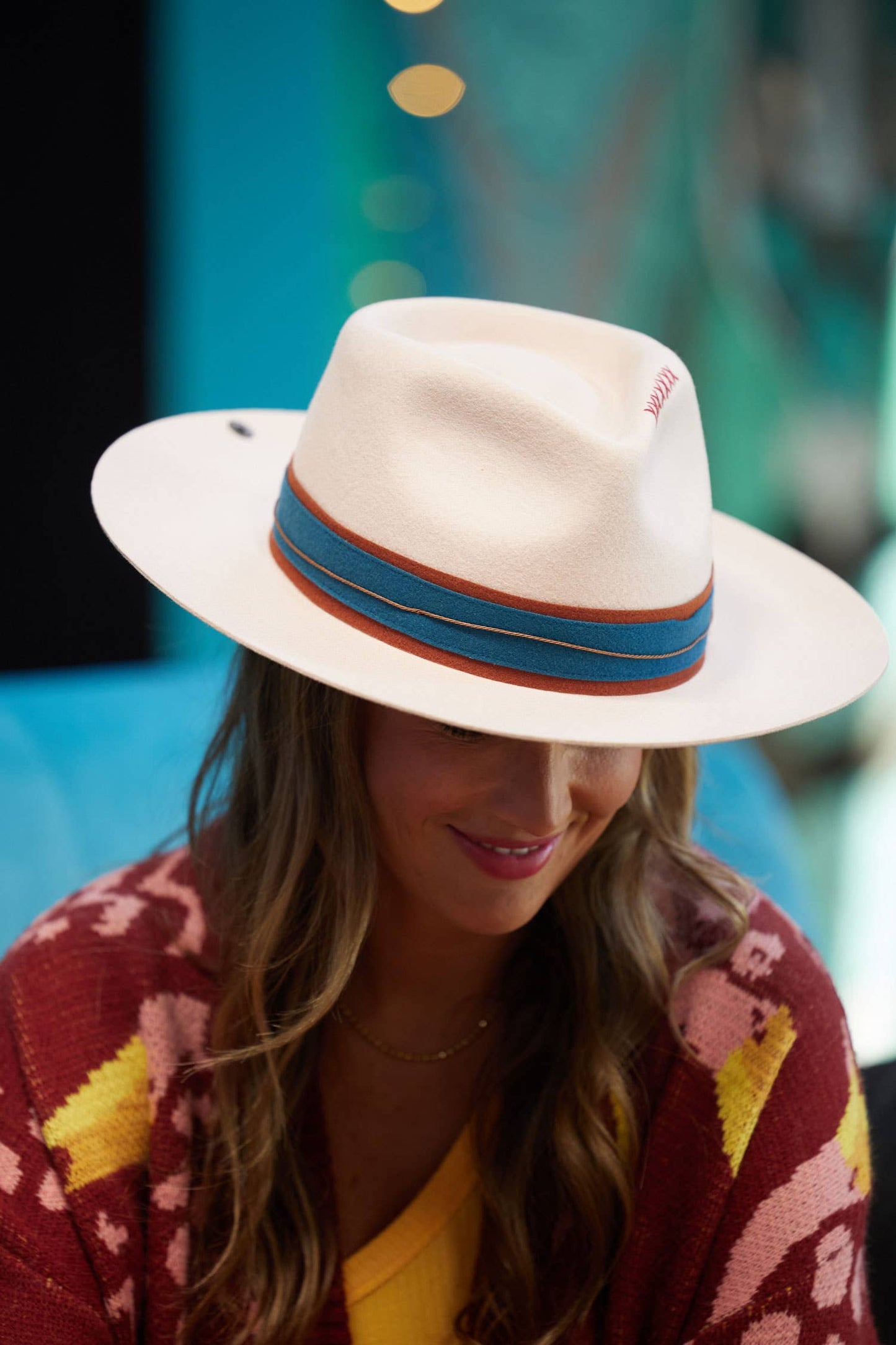 Stitched Wool Felt Hat