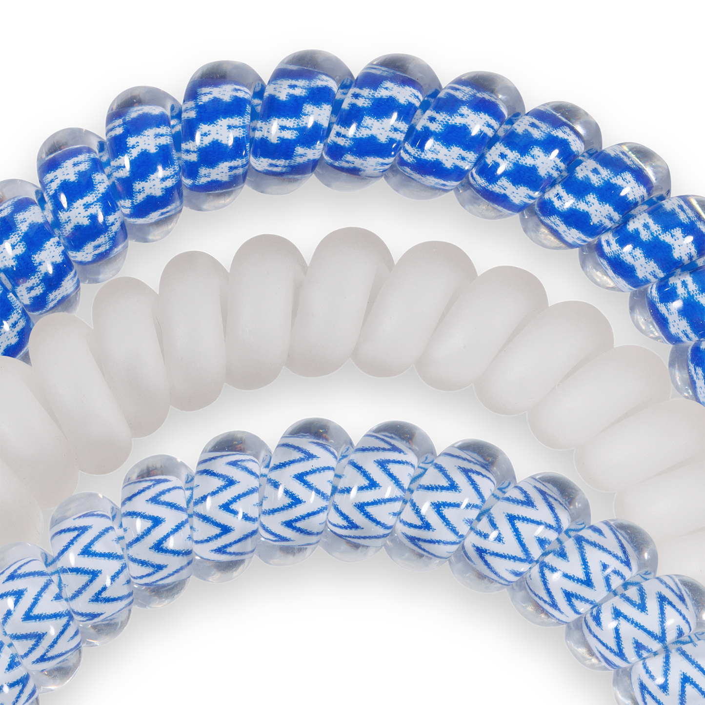 Spiral Hair Coils | Small | Go Big Blue! Hair Ties