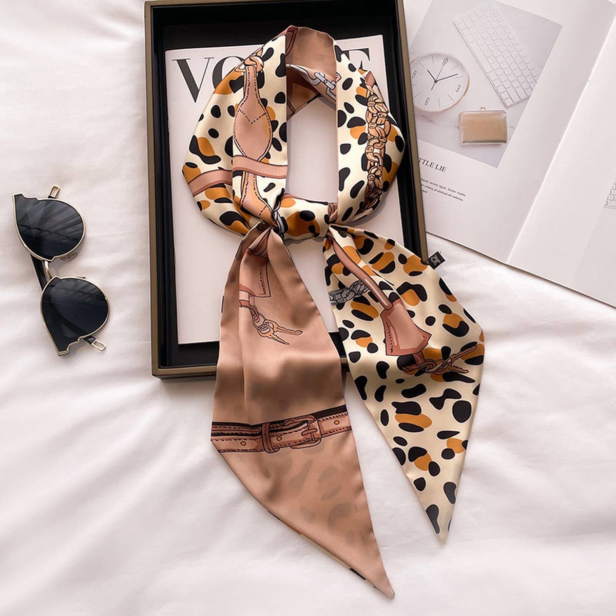 Women’s Long Silk Scarf – Stylish Neck Accessory_CWASC03144